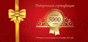 Подарочный сертификат на 5000 рублей