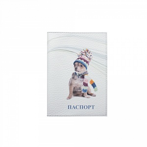 Обложка для паспорта "Бизнес 1"с полноцветной печатью из натуральной кожи