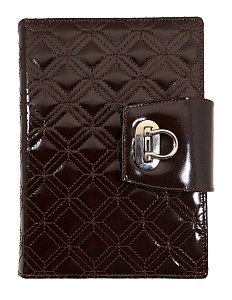 Ежедневник в обложке портфолио c оригинальной вышивкой и хлястиком на декоративном замке, эко-кожа