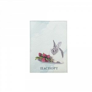 Обложка для паспорта "Бизнес 1"с полноцветной печатью из натуральной кожи