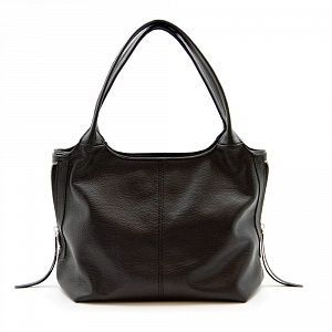 Женская сумка с боковым расширением, натуральная кожа