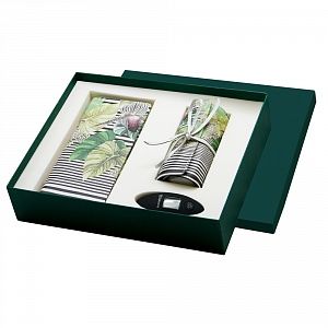Набор в подарочной коробке: тревелер «Vip-2», несессер для украшений «Vip», весы багажные из коллекции "Тропикана"